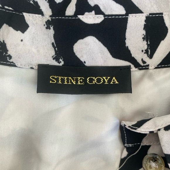 Stine Goya Hunter Leaf Midi Dress in Pale Pink / Black Size Small - Picture 10 of 12